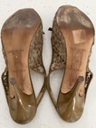 Cocoa KATE SPADE Lace Tulle PEEP-TOE SLINGBACK Patent Leather Bow HEELS~9B~Italy — photo 5