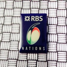 RBS 6 Nations Rugby Union Pin Badge 14mm x 22mm Royal Bank of Scotland