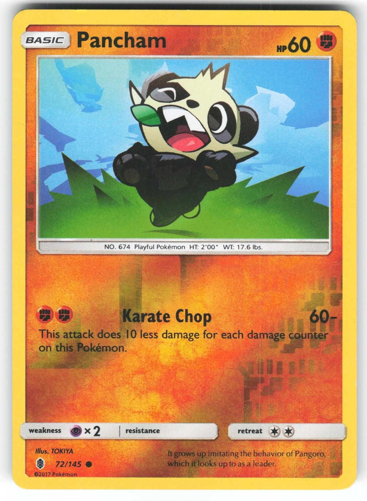 Pancham 72/145 SM - Guardians Rising Pokemon