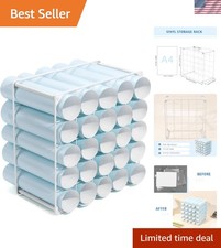 Durable White Metal Vinyl Roll Holder for Stylish Craft Room Organization