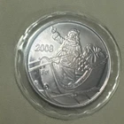 2008 Santa Clause 1 Oz .999 Silver Bullion Round (Purple Toning)