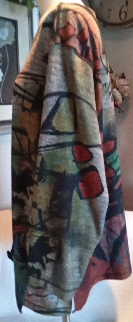 Ali Miles Multi Colored Pullover Geometric Print … - image 3