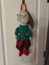 Vintage Primative Mr. Clause w/ Hanging Loop