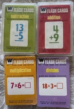 Whitman Math Flash Cards Lot 4 - Addition Subtraction Multiplication Division
