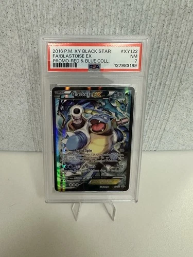 2016 Blastoise Ex #XY122 - 2016 XY Black Star Promo Red & Blue Collection PSA 7