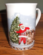 Royal Burlington Collection Staffordshire Bone Chine Christmas 10oz. Mug England