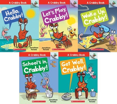 NEW SET! 'A CRABBY BOOK' SERIES 5 BOOKS SET (5 ACORN BOOKS) BY Jonathan Fenske