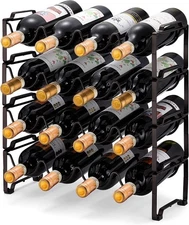 Simple Trending 4-Tier Stackable Wine Rack, Standing Bottles Holder Organizer,