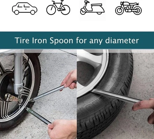 Tire Iron Spoons Changing Tire Lever Bar Set.Tire Repair Tool Kit Rim Lifter Tir - Picture 12 of 12