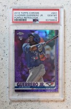 2019 Topps Chrome Purple Refractor #/299 Vladimir Guerrero Jr. PSA 10 GEM MINT