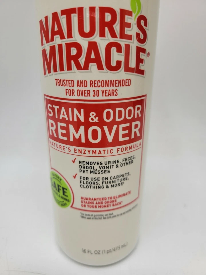 Nature's Miracle Stain & Odor Remover 3 PACK of 16 oz Enzyme Formula - 3 BOTTLES - Image 2 of 4