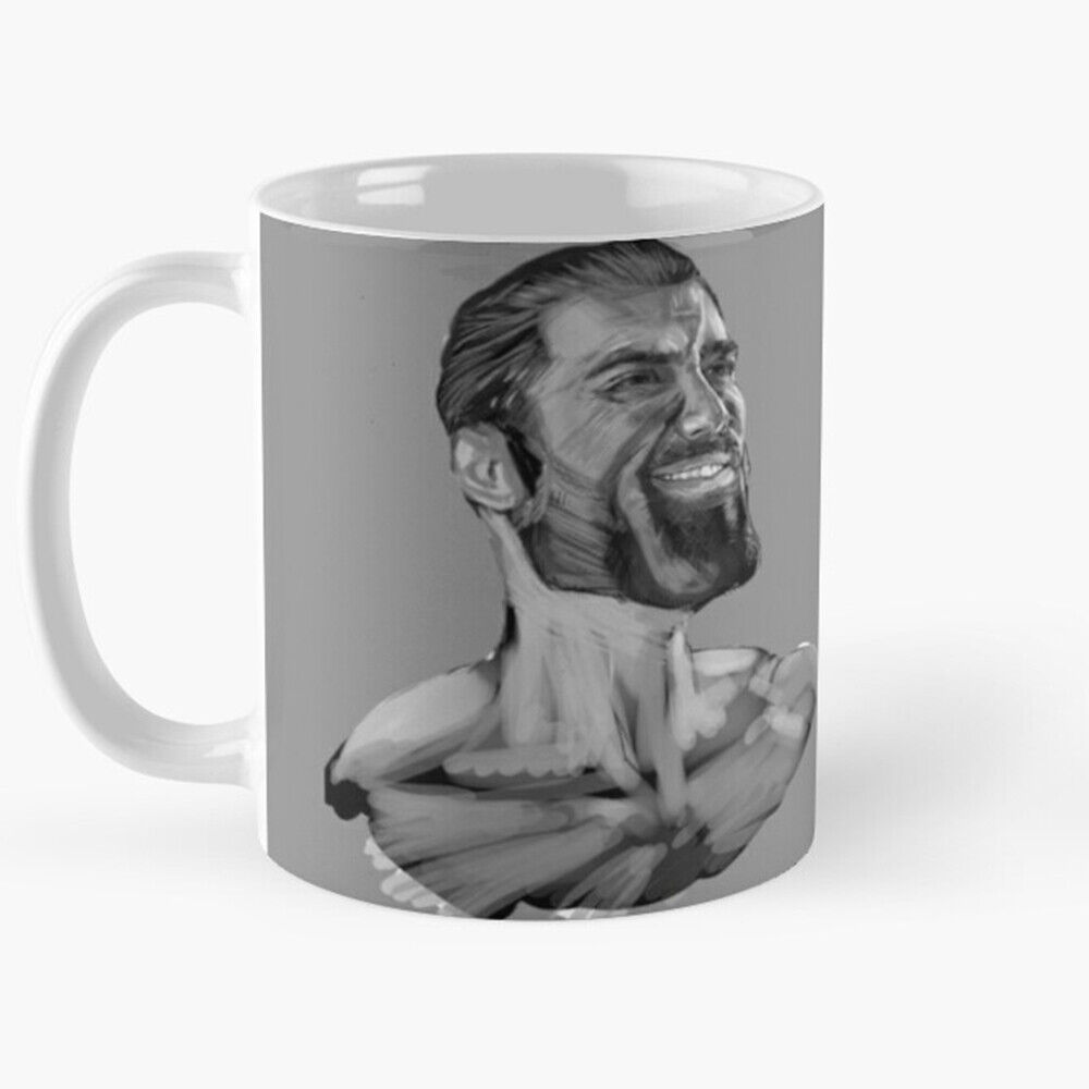 GIGACHAD Meme Coffee Mug, 11 Oz, 15 Oz Mug, Hyper Masculine Guy