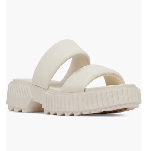 Sorel Ona Streetworks Platform Slide Sandal Chalk Leather Women’s Size 9.5 $110 - Picture 8 of 17