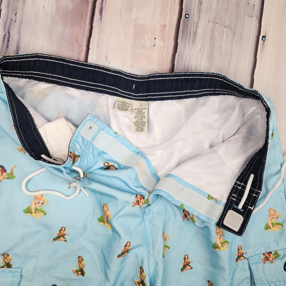 Pantalones Cortos Daniel Cremieux Para Hombres Grandes Equipo de Surf Azul Hula Niñas Hawaiano Carga Foto 4 de 4