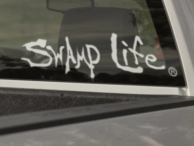 Swamp Life Gators Text vinyl decal sticker for cars, trucks, boats, windows, etc