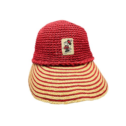 Disney Straw Hat Minnie Mouse Red Women 