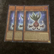 3x Necro Synchron - LED8-EN023 - Ultra Rare - 1st Edition Lightly Played LED8 - 