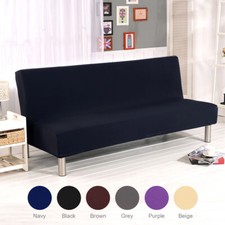 3-Sitzer Armlos Sofahusse Sofabezug Stretch Futon Universal Sofa Abdeckung