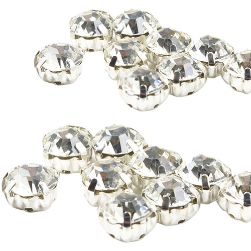 100x Crystals Rhinestone Loose Faceted Beads Embellishment Sew On Crafts 7mm - Picture 6 of 12