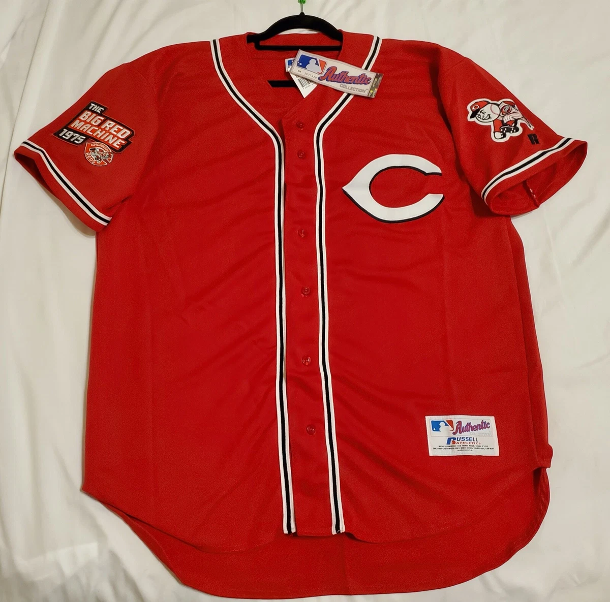 Authentic RUSSELL ATHLETIC SIZE 48 XL CINCINNATI REDS VINTAGE Jersey RARE!