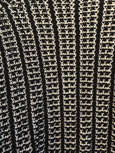 Anthropologie MOTH Open Front Cardigan Sweater Cream Black Abstract Wool Medium - 第 9/9 張圖片