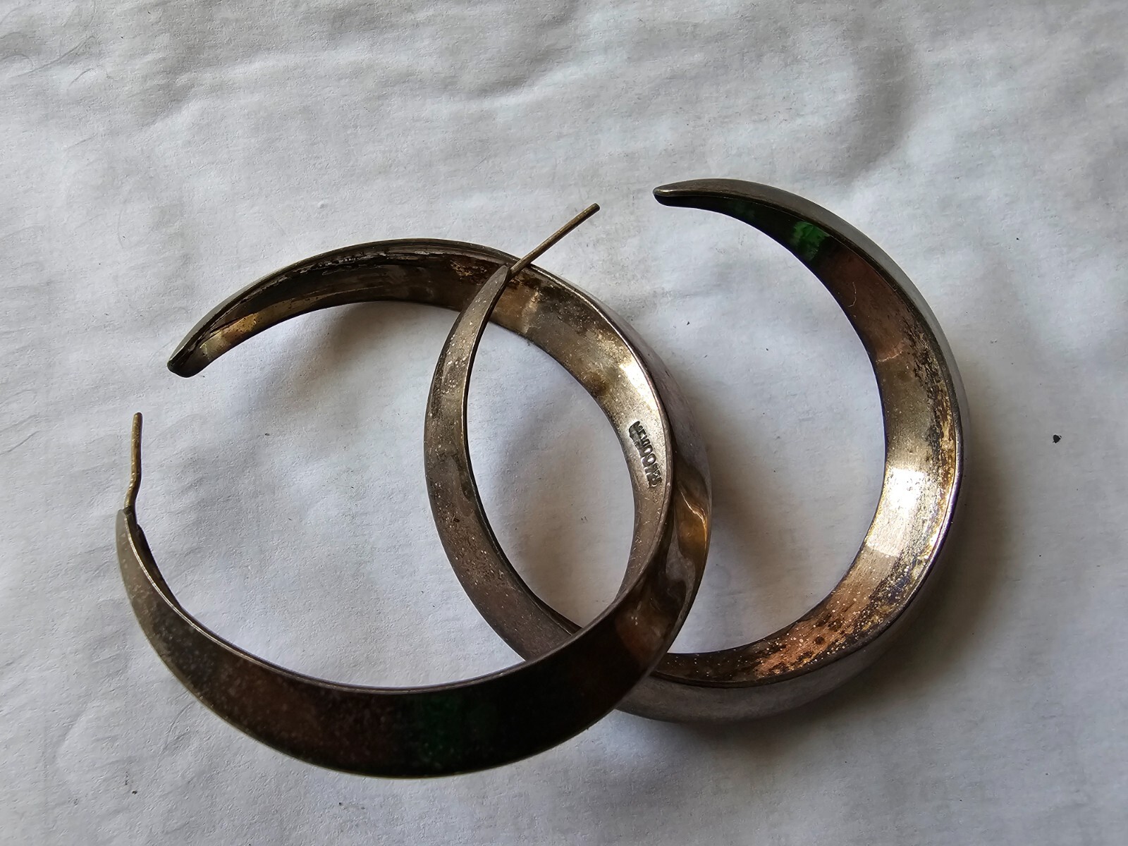 Heavy Solid Sterling Silver (.925) Bold Chunky 2”… - image 5