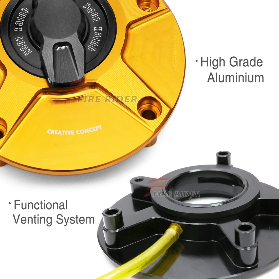 Tapa de combustible de gas de liberación rápida CNC 4 colores para Ducati ST3 Yamaha YZF R1 R6 MV Agusta Foto 4 de 4