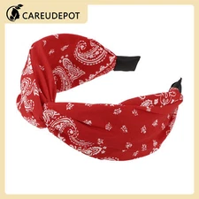 1Pcs Knotted Wide Headband Fashion Hair Accessories for Women Red 2.44" Width