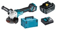 Makita DGA513Z Akku-Winkelschleifer 18V 125Mm + 1X Akku 5Ah + Lader + Makpac 3