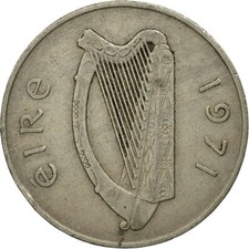 #534979 M&uuml;nze, IRELAND REPUBLIC, 10 Pence, 1971, S+, Copper-nickel, KM:23