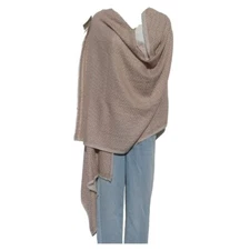 Cashmere|4 Ply|Shawl|HandLoomed |Nepal|"Natural"|2 Color|Sand & Ivory