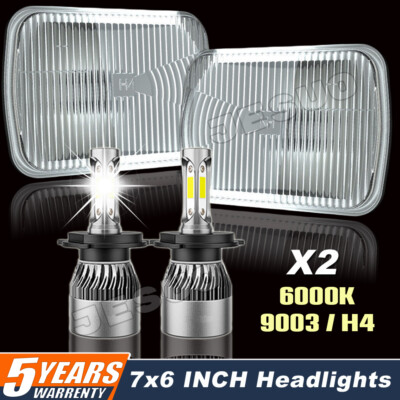 DOT 7x6'' inch LED Headlights Hi/Lo Beam DRL Fit Honda Civic 1982-1985 /Accord
