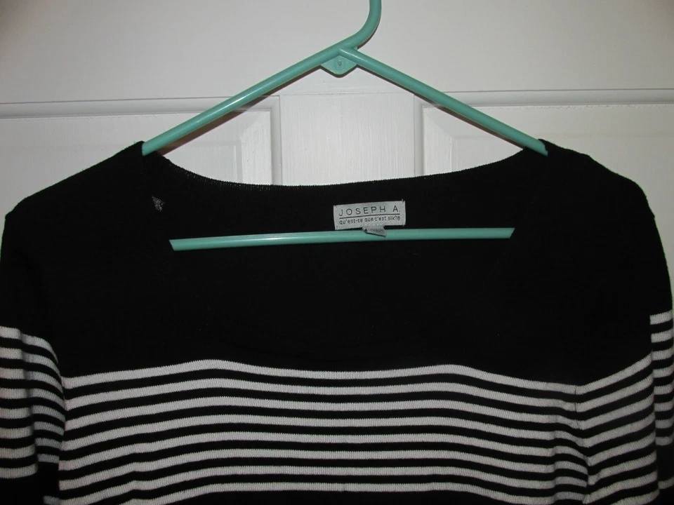 Joseph A. qu'est-ce que c'est silk? Women's Multicolor 3/4 Sleeve Sweater Size M - Image 2 of 4