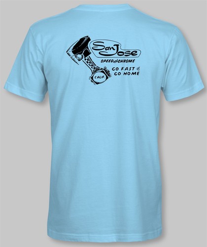 SAN JOSE SPEED & CHROME SHOP Retro T-Shirt california hot rat rod car - Picture 8 of 17