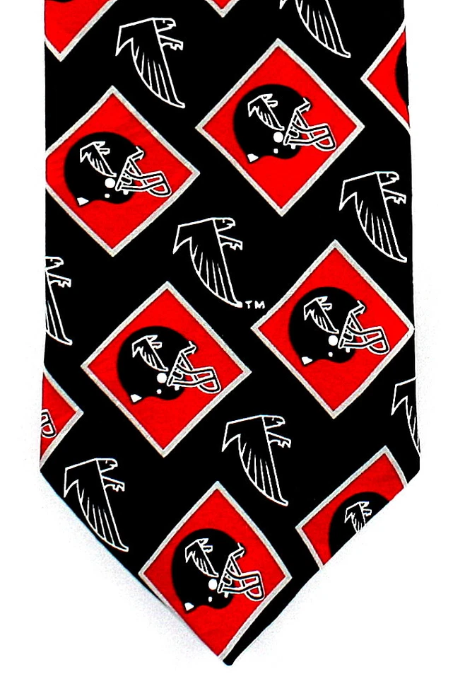 Corbata negra deportiva de fútbol americano con licencia NFL Atlanta Falcons para hombre  Foto 2 de 3