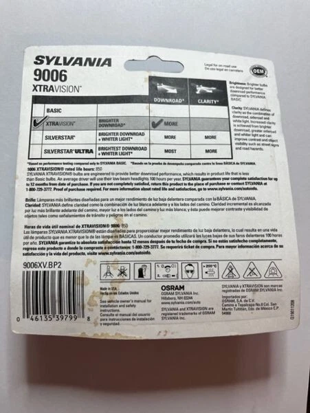 Bombilla Faro-Sedan Sylvania 9006XV.BP2 Foto 2 de 2