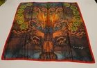 Rare scarf silk foulard Carré scarf silk rare Ernst Fuchs Vienna painting art
