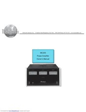User Manual for McIntosh MC 205