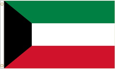 Kuwait Polyester Flagge - Größenwahl