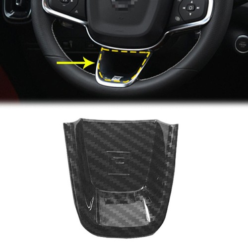 Inner Steering Wheel Decor Cover trim For Volvo XC40 2018-20 Carbon Fiber Color