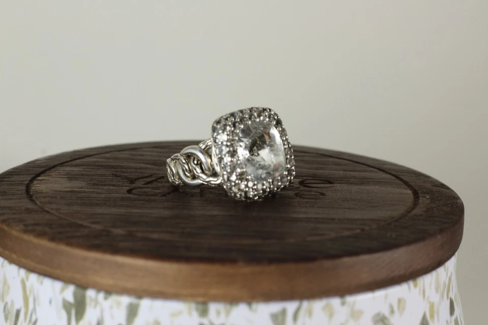 ¡Anillo clásico de plata esterlina y topacio blanco John Hardy Batu Klasik! ¡Nuevo! Foto 2 de 4