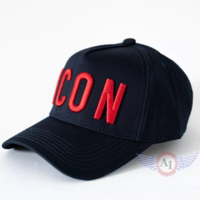 Icon DSQUARED2 Sports  Baseball Cap flat Premium Solid Hat Men Dark Blue Woman