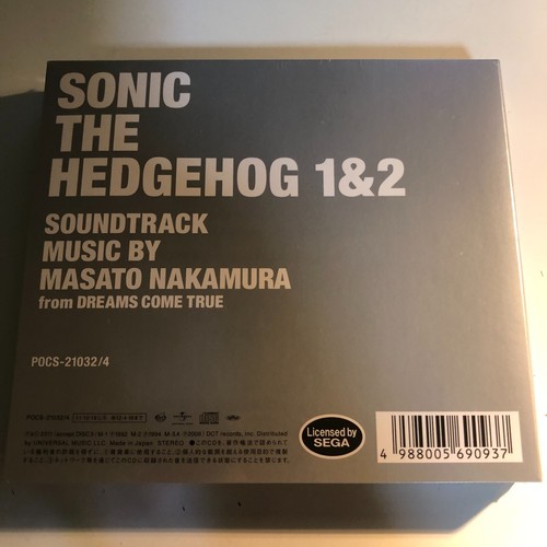 Sonic the Hedgehog 1&2 Soundtrack Music by Masato Nakamura Dream Comes True 3 CD - Picture 10 of 14