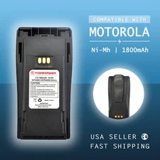 [1800mAh] NNTN4851 Replacement Battery for Motorola Radios CP200D, PR400, EP450 