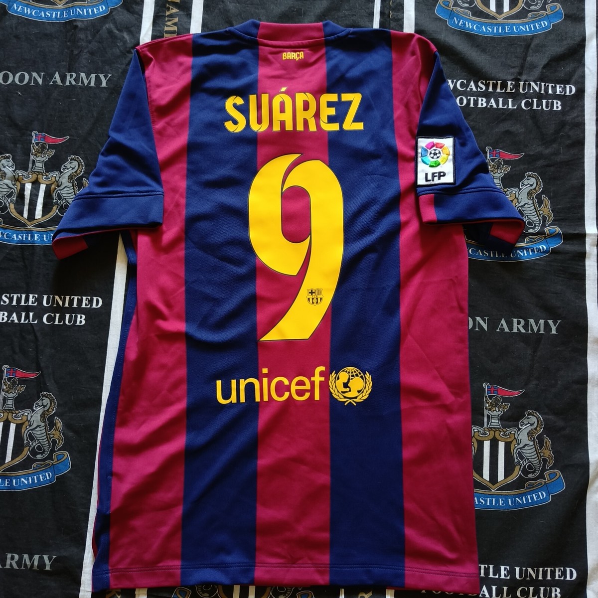 Barcelona Home Football Soccer Shirt Jersey 2014 2015 Nike Luis