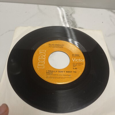 ELVIS PRESLEY - I Really Don't Want To Know   RCA 47-9960  7''  45 rpm   MINT+