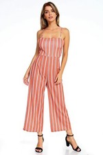 Women's imported Stripe print Sleeveless Jumpsuit size small