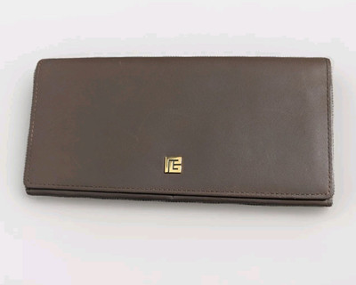 AUTH Vintage 80's Pierre Balmain LONG & SLIM SOFT LEATHER WALLET Unused 