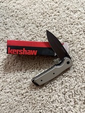 Nib Kershaw Bevy Dark Earth Assisted Opening Knife w/ SpeedSafe 1329 $1 NR