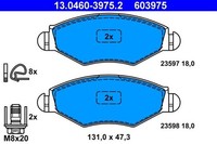 ATE Bremsbelagsatz, Scheibenbremse 13.0460-3975.2 FüR Peugeot